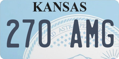 KS license plate 270AMG