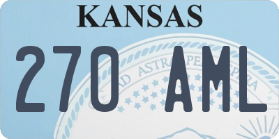 KS license plate 270AML