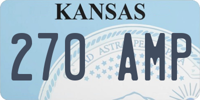 KS license plate 270AMP