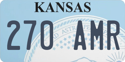 KS license plate 270AMR