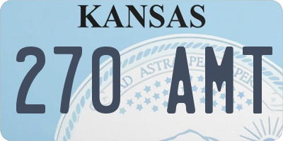 KS license plate 270AMT