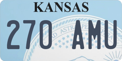 KS license plate 270AMU