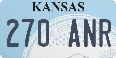 KS license plate 270ANR