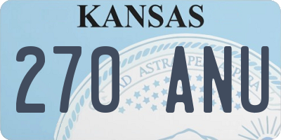 KS license plate 270ANU