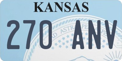 KS license plate 270ANV