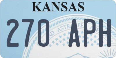 KS license plate 270APH