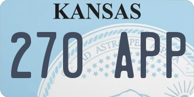 KS license plate 270APP