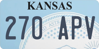 KS license plate 270APV