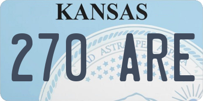 KS license plate 270ARE