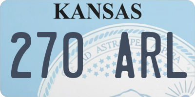 KS license plate 270ARL