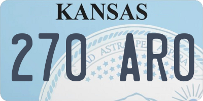 KS license plate 270ARO