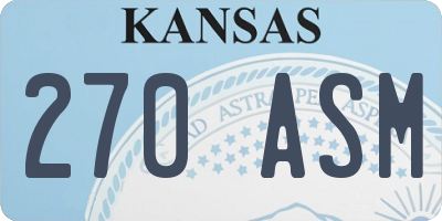 KS license plate 270ASM