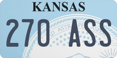 KS license plate 270ASS