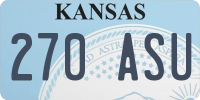KS license plate 270ASU