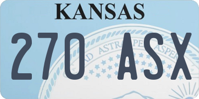 KS license plate 270ASX