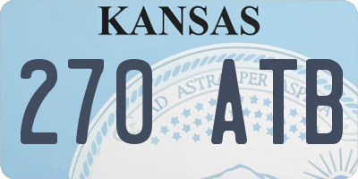 KS license plate 270ATB