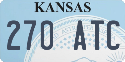 KS license plate 270ATC