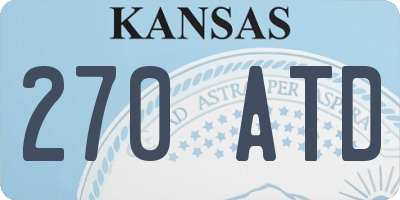 KS license plate 270ATD