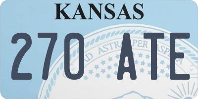 KS license plate 270ATE
