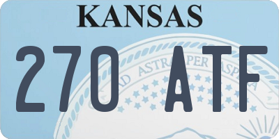 KS license plate 270ATF