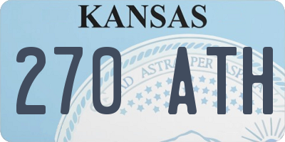 KS license plate 270ATH