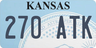 KS license plate 270ATK