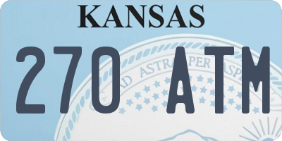 KS license plate 270ATM