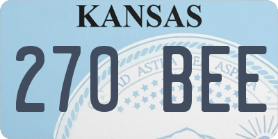 KS license plate 270BEE