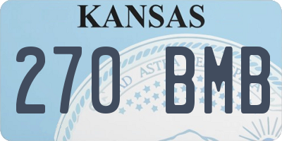 KS license plate 270BMB
