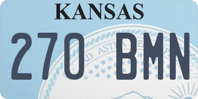 KS license plate 270BMN