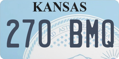 KS license plate 270BMQ