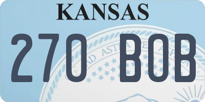 KS license plate 270BOB