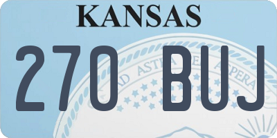 KS license plate 270BUJ
