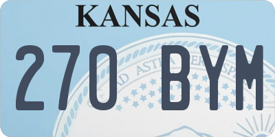 KS license plate 270BYM