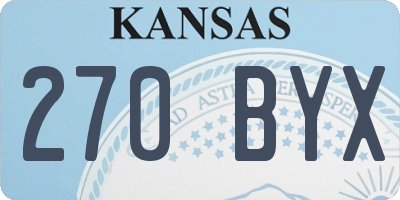 KS license plate 270BYX
