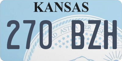 KS license plate 270BZH