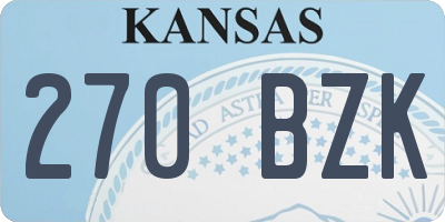 KS license plate 270BZK