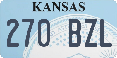 KS license plate 270BZL