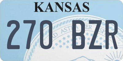 KS license plate 270BZR