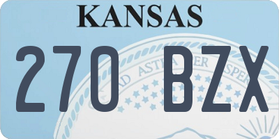KS license plate 270BZX
