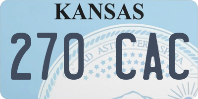 KS license plate 270CAC