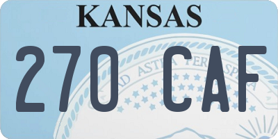KS license plate 270CAF