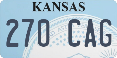 KS license plate 270CAG