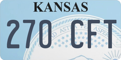 KS license plate 270CFT