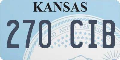 KS license plate 270CIB