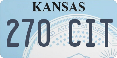 KS license plate 270CIT