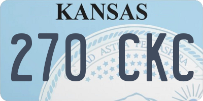 KS license plate 270CKC