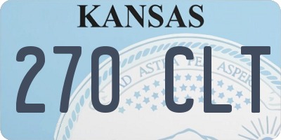 KS license plate 270CLT