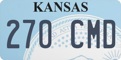 KS license plate 270CMD