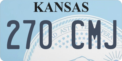 KS license plate 270CMJ